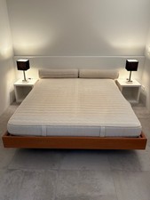 Original POLIFORM Morgante Bett mit Matratze und 2 Nachttische Nussbaum