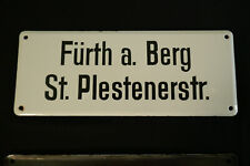 altes Emailschild  Fürth a
