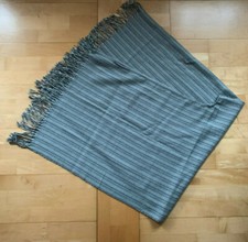 Schal Scarf Stola Plaid Decke Poncho Tuch Umhang TCM Tchibo Grau/Weiß/Grün