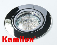 12V Niedervolt Einbaustrahler Bajo, Bad, schwenkbar, rostfrei, ohne Leuchtmittel