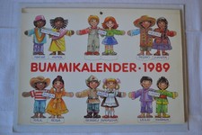 alter DDR-Bummikalender 1989 für Kinder zum Basteln und Ausschneiden 14 Blatt