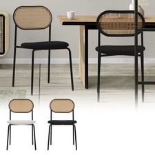 2/4/6er Set Esszimmerstühle Wohnzimmerstühle Küchenstühle Rückenlehne Rattan