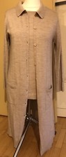 Madeleine schönes Twin Set beige meliert Gr.36/38 ärmelloser Pulli + lange Jacke