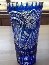 Große Überfangvase 30 cm hoch , Durchmesser  oben 15,5 cm,  unten 10,5 cm