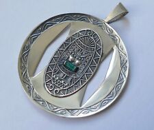 großer Designer Anhänger Kolumbien 900 Silber Vintage 70er pendant silver