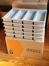 HAN Karteikästen, DIN A7 quer, Kunststoff, lichtgrau *** 20 Stück nur € 10,00