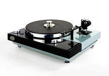 Restaurierter Thorens TD 318 bicolor schwarz - iceblue metallic