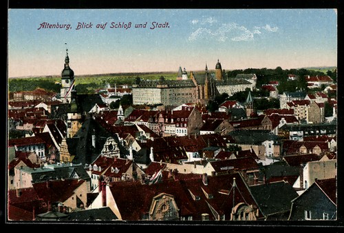 Ansichtskarte altenburg blick - ansichtskarte, altenburg,