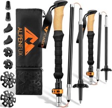 ALPENFUX Premium Wanderstöcke faltbar, Trekkingstöcke Nordic Walking Stöcke