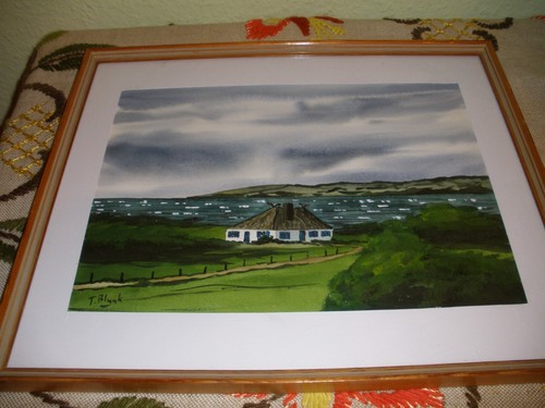 Gerahmtes aquarell irland - gerahmtes, aquarell,