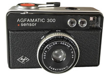 Shabby Sucher Kamera Agfamatic 300 Sensor mit Orig. Box und Ledertasche #1098C2