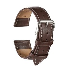 Echtleder Uhrenarmband Braun Schwarz Ersatz Lederband Basic Leder 16 18 20 22 24