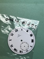 Omega Taschenuhr Zifferblatt - Glasemaille - Ersatzteil neu - aus Lager