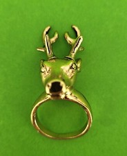 Trachten Ring Hirschkopf mit Geweih Dirndlring Wasen Oktoberfest  NEU