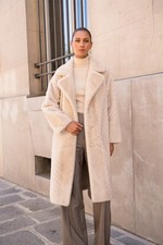 Frauen Langer Kunstpelzmantel Damen Mantel neue Herbst Winter Kollektion 25/26