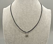 Echter DIAMANT ROHDIAMANT Diamantanhänger gefasst 925er Silber mit Lederband 