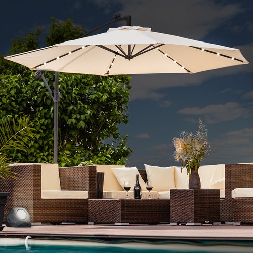 Luxus sonnenschirm mit led - sonnenschirm,