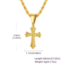 Herren kreuzkette edelstahl - herren,