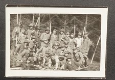 Foto Portrait Wk1 Förster Jäger Holzfäller Treibjagd Uniform Mütze Hut Axt Stock