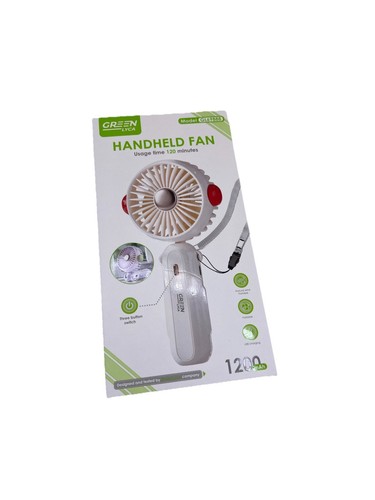 Green mini handheld fan - green,