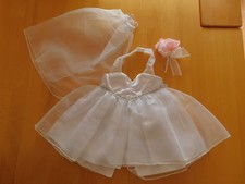 Build-A-Bear Brautkleid Schleier Brautstrauss Neckholder