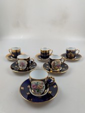 6x Limoges Mokka-/Espressotassen Josephine von Emmanuel Thomas 24 K Gold