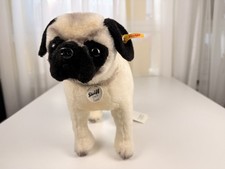 Steiff Tier 045042 Lielou Mops 30cm Alpaca weiss Top Zustand 