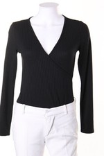 NEW LOOK Body Longsleeve Wrap Effect UK 10 = D 36 black