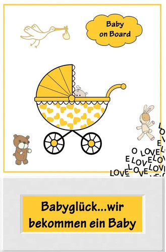 Babyglück wir bekommen ein - bekommen,