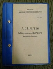 NVA VORSCHRIFT DV A 051/1/136 SCHÜTZENPANZER BMP 1 SP2 