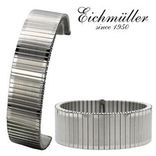 Uhrenarmband Edelstahl in 8/10/12/14/16/18/20 mm Flexband Zugband Eichmüller