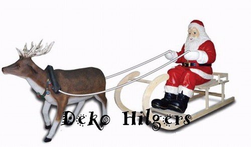 Weihnachtsmann schlitten - weihnachtsmann,