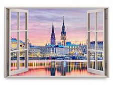 120x80cm Wandbild Fensterbild