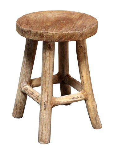 Teak blumen hocker 20 cm - blumen, 26
