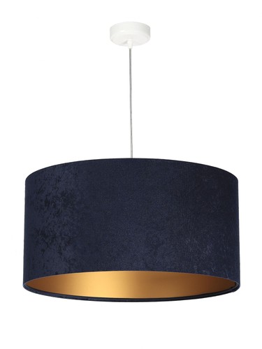 Runde pendelleuchte blau gold - pendelleuchte,
