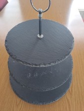 Schiefer Etageren 2 Stück Je 3-stöckig Buffet Essen Festlich Hochzeit