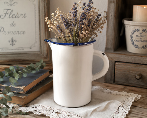Emaille milchtopf mit - emaille, ausguss