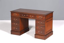 Wunderschöner Englischer Schreibtisch echt Lederauflage Bürotisch Antik Stil