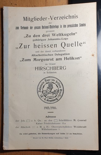Hirschberg schlesien loge - hirschberg,