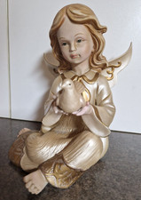 Porzellan Engel GABRIELLA sitzend mit Taube 26 cm Zertifikat  sehr guter Zustand