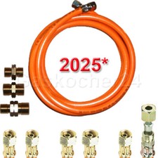 PropanGasschlauch 2025* Standard 2 X 1/4" od. 3/8" links od 1/4" X 8mm bis 500cm