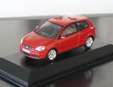 + VOLKSWAGEN VW Polo 4 9N3 Modellauto rot von Minichamps 1:43