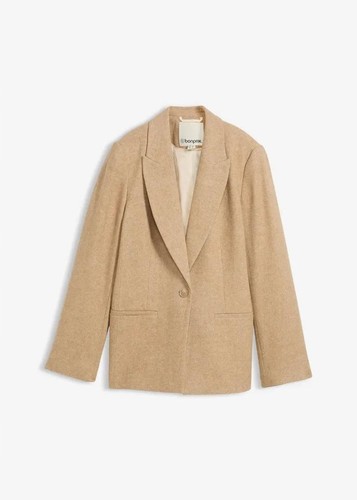 Wollblazer beige damen - 48,