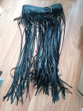 Fransen Rock Schwarz Lang