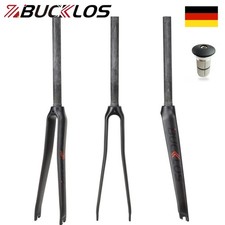 BUCKLOS 700C Starre Fahrradgabel Vollkohlefaser 1-1/8" gewindelose Rennradgabeln