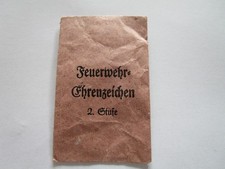 Alte Verleihnungstüte für das Feuerwehr-Ehrenzeichen 2.Stufe