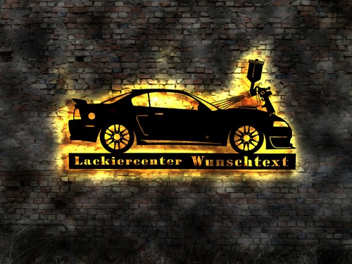 Leuchtschild schild lackierer - leuchtschild,