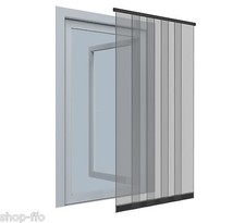 Tür Klemm-Lamellen-Vorhang ALU Schiene bis 125 x220 Insektenschutz Fliegengitter