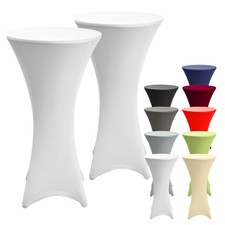 2er Stehtischhussen Set Stretch Husse für Stehtisch Bistrotisch Stehtischhusse