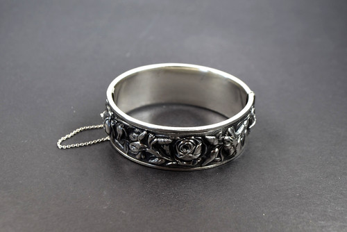 Doppelwandiger armreif silber - doppelwandiger,